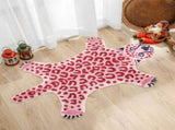 Leopard Print Rug, Pink Leopard Bath Mat for Bathroom Cartoon Cheetah Tiger Door Mat Non Slip V1369-AZ3-W-06008