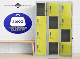 12-Door Locker for Office Gym Shed School Home Storage - Standard Lock with 2 Keys V63-838931