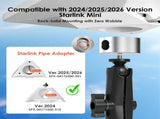 Pole Clamp for Starlink Mini, Adjustable Mount & Adapter Aluminum Alloy Pipe Adapter for V1181-ZY012