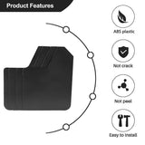 CA4pcs Universal Mud Flaps for Car Pickup Van Truck Mudguards with Screw V1237-ZY-203-4129