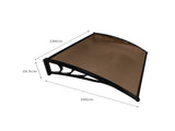 Mountview Window Door Awning Outdoor 1M X 1.5M Brown 1x1.5M OD1006-1X1.5-BK