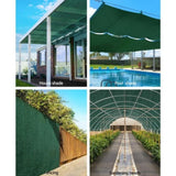 Instahut 90% Shade Cloth 3.66x10m Shadecloth Sail Heavy Duty Green SH-CL-366X100-195-GR