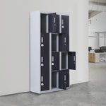 12-Door Locker for Office Gym Shed School Home Storage - 3-Digit Combination Lock V63-839031