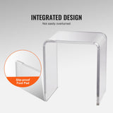 Acrylic End Table, 2 pcs C-Shaped Lucite Side Tables, Clear Acrylic Side Table for Drink, Food, V952-YKLBZXTMSLGZUJFPMV0