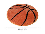 Basketball Rug, Soft and Comfy Sports Themed Round Area Rugs Bedroom Living Room Carpet Kitchen Mat V1369-AZ3-W-17837