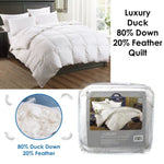 Luxury Duck 80% Down 20% Feather Quilt King V442-ATX-QUILT-80DOWN20FEATHER-WHITE-KI