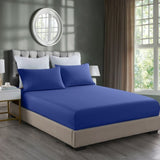 Royal Comfort Bamboo Cooling 2000TC 3-Piece Combo Set - King-Royal Blue ABM-10001242