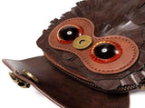 Handcrafted Leather Owl Crossbody Bag Unique Retro Design Shoulder Purse for Women V888-ELOSUNG12770