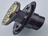Round Shower Drain SUS304 Stainless Steel Brushed Gold Shower Drain 4 inch with Adjustable PVC Base V1258-DP02-C-2235