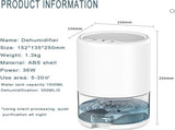Dehumidifier - Air Dehumidifier - Small Dehumidifier - Smart Sleep Mode - Portable - Ultra Quiet - 3 V1188-MS-313-0530