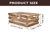 Large Wood Storage Basket Wooden Crate Box for Clothes, Home Organization, Household Storage and V1370-AZ4-11532