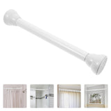 Heavy Duty Extendable Plastic Tension Curtain Rod Poles, Adjustable White Window Rods V1369-AZ3-W-20960