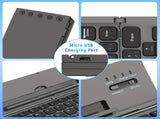 Black foldable wireless keyboard, Broadcom Microchip, US layout keyboard, iOS compatible keyboard, V1347-888-BLA-22349