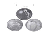 Set 3 Grey Marbleized Balls 10cm V637-20934
