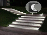Solar Crescent Moon Step Light with Monocrystalline Silicon Panel, ABS & PS Construction, IP65 V1341-ZY-PZJK2NU7-12PCS-COOLWHITELIGHT