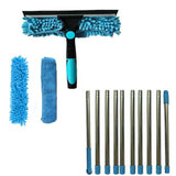 2-in-1 Window Squeegee with Telescopic Handle, 4.5m, Blue - Effective Cleaning for High Windows Cars V1188-MS-325-0333