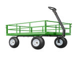 1200 Lbs Steel Garden Cart, Heavy Duty Pullable Garden Yard Cart, 2 in 1 Outdoor Metal Utility V952-ZXHYTCLS1200CPJJEV0