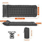 Camping Sleeping Pad with Pillow Built-in Pump Ultralight Inflatable Sleeping Mat Waterproof V1308-DSZKI-320