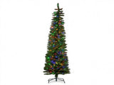 Christabelle 1.8m 6ft Pencil Pine Christmas Tree Pre Lit Multi Function LED Slim Artificial Ind 112_WFLPP6