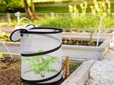 4Pack Pop Up Insect Barrier Cover Net, 19.6" x 11.8" Round Foldable Protectors Mesh V1107-119-26621-WHT-4PACK