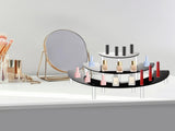 3 Tier Clear Cupcake Stand Risers, 2 Pack Perfume Stand OrganizerHalf Moon Dessert Stand, Acrylic V1369-AZ3-W-01865