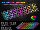 67 Keys Layout Design Mechanical Gaming Keyboard PC PS4 RGB Backlight Wired USB Black V201-W11564683