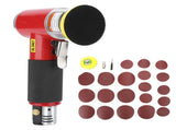 Mini Pneumatic Air Sander Eccentric Grinder Polishing Machine with Sandpapers for AutomobileRed V1294-YM0901-3114200072912