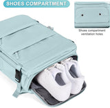 Blue Travel Backpack Cabin Bag with Dry Wet Sorting, 42 x 30 x 20 cm V1188-MS-325-0356