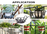 Iron Wire Hanging Flower Pot Holder Brackets Display Shelf Garden Plant Flower Holder V1294-YM0718-10096275