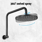 9'' Rain Shower Head Overhead High-pressure Swivel Black SHOWER-A3-RO-9-BK