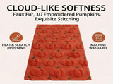 Fall Table Runner with Thanksgiving Pumpkins Design, Color 8 - Heat & Scratch Resistant, V1366-AZ2-W-15331
