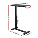 Artiss Laptop Desk Height Adjustable Mobile Workstation Computer Desks 70CM LA-DESK-B-70-BK