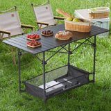 Folding Camping Table, Outdoor Portable Side Tables, Lightweight Fold Up Table, Aluminum & Steel V952-HWZDCZL200LBS0UE8V0