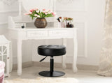 Adjustable Vanity Stool, 360&degSwivel Vanity Chair for Makeup Room, Black Stool Chair for Vanity, V1258-DP02-C-1415