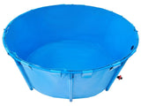 Canvas Fish Pond, 1700 L Capacity Above Ground Fish Pond, Foldable PVC Koi Tank, Round Goldfish Tank V952-DSYCLS15MZJ1IJQEO001V0