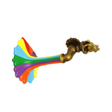 Frog Rainbow Faucet Ornament Resin Garden Decorative Animal Rainbow Tap Statue Craft for Outdoor V1294-YM0901-3111240165711