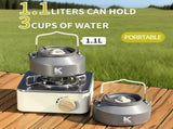 Portable & Foldable Outdoor Cookware Set - Lightweight Camping Pot, Pan, Kettle & Tableware for V888-ELOSUNG42438
