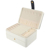 White Multi-Layer Portable Jewelry Organizer with Velvet Lining V1192-AZ-W-25535