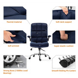 Velvet Home Ergonomic Swivel Adjustable Tilt Angle and Flip-up Arms Office Chair V226-SW1601BL