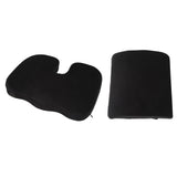 Seat Cushion and Lumbar Support Pillow Black Suede Memory Foam Reduce Tailbone Pressure Chair Pads V1294-YM0901-3117230210511
