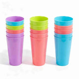 12Pcs Reusable Drinking Cup for Kids and Adult, 17.5oz Unbreakable Plastic Tumbler, Dishwasher Safe V1192-AZ-W-17604