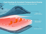 Silver gray This multifunctional electric heating pad 6 temperature levels, 4 timer settings, V1232-SMXJST002
