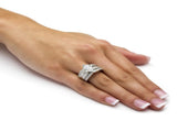 S925 pure silver ring, high-end fashion combination ring set, silver ring, engagement V1192-AZ-W-13708