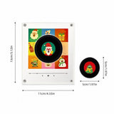 Magnetic Fridge Vinyl Music Box Christmas, Rotating Mini Record Player with 9 NFC Music Discs, LED V1192-AZ-W-34209