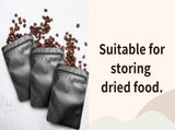 100 Pack Matte Black Mylar Stand Up Bags - 5.5x7.8 Inches Smell Proof Resealable Pouch Bag, Sealable V1258-DP02-WO-204