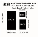 8 Piece Striped Towel Set Absorbent Towels 2 Bath Towels 2 Hand Towels 4 Towels Home V1370-AZ4-15946