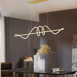 BAMDECOR A202 Modern LED Linear Pendant Lights with Dimmable LED 180cm-Gold V255-BAM-A202-1.8-GOLD