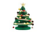Jingle Jollys Paper Christmas Tree 62CM w/ Star Topper LEDs Xmas Decorations Kit Home Office Green PAPER-XMAS-TR-53-GN