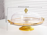 Cake Stand with Dome Lid Plastic Cake Dome Cupcake Holder Charcuterie Board Footed Cake Plate with V1370-AZ4-06594