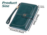 Leather Wallet Women Rfid Blocking Large Capacity, Zip Around Long Wallet - Pu Phone Clutch Purse, V1189-LWWAL-20260325-00078